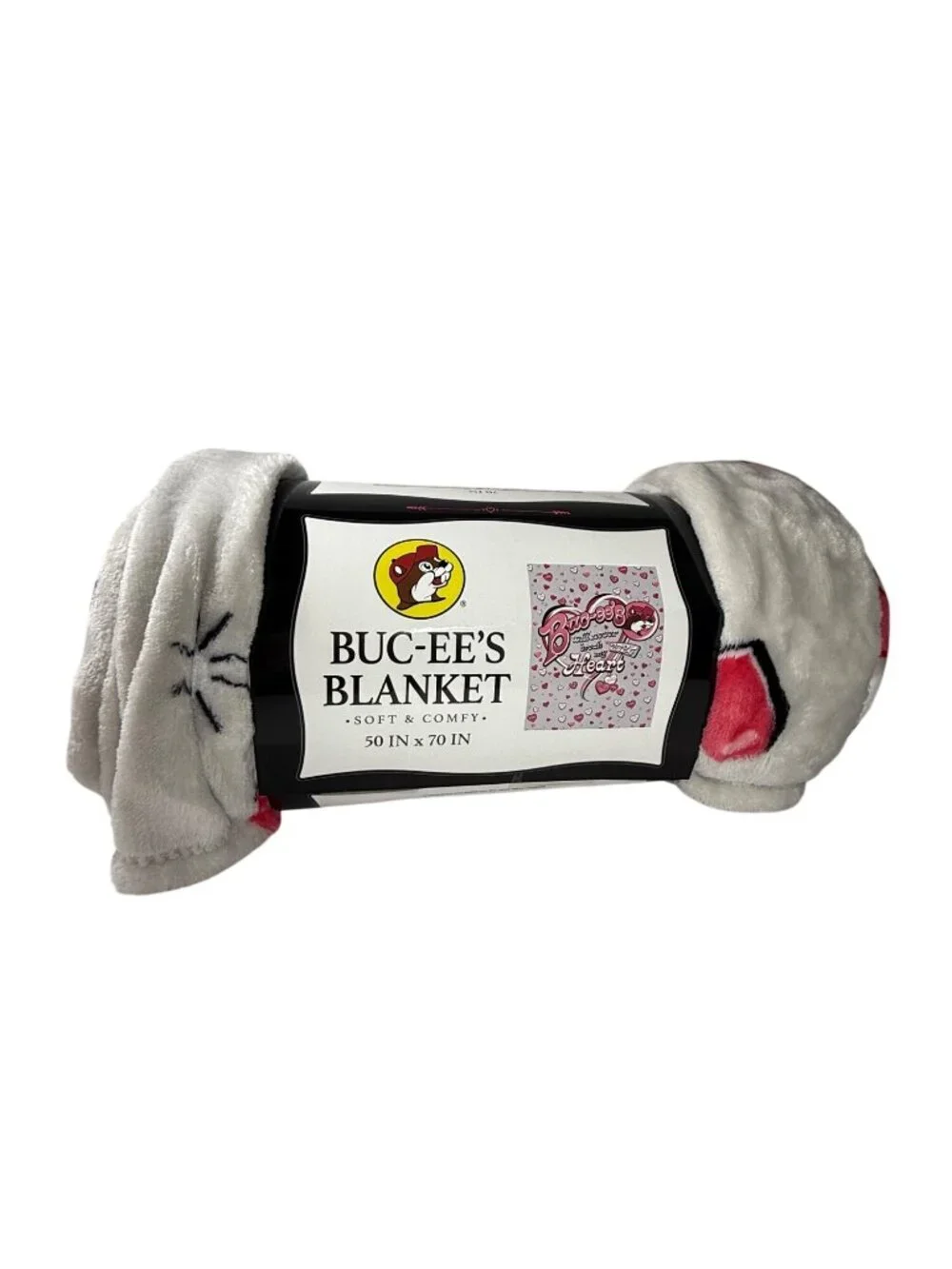 Buc-ees Will Never Break My Heart Valentines Blanket 50x70 Soft Cozy Plush Gray